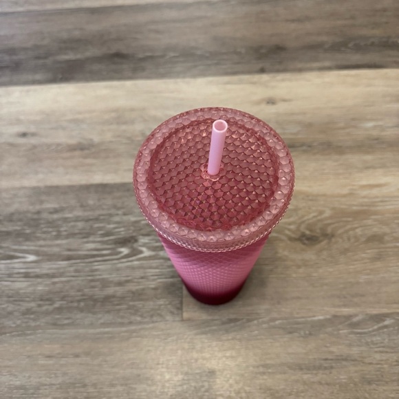 Starbucks 2021 Blush Pink Waxberry Ombre Gradient Studded 24oz Venti Tumbler Cup - Picture 3 of 7